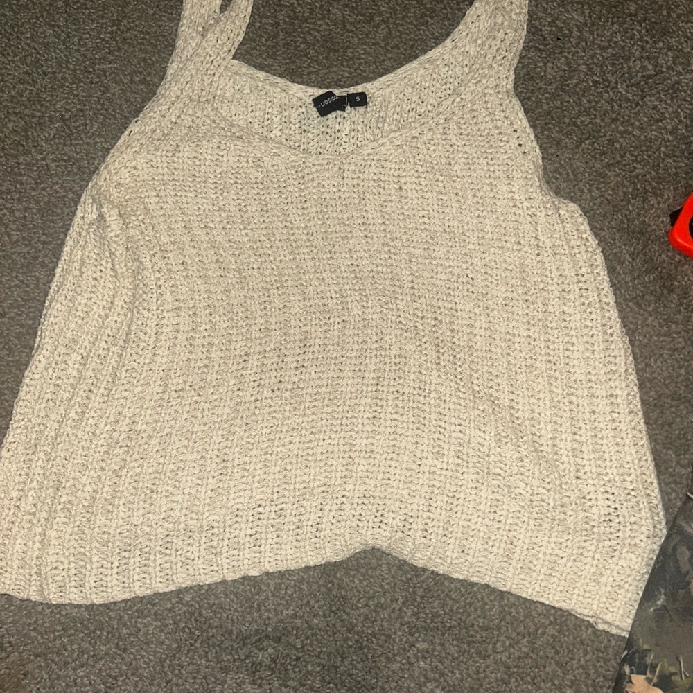moon & madison Cream Knit Tank Top